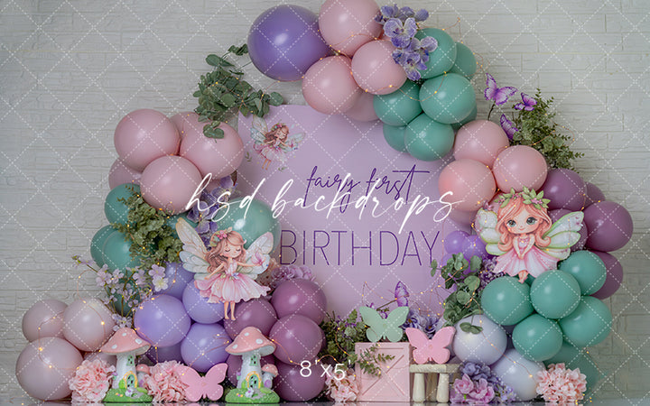 Fairy First Birthday – Pastel Balloon Photography Backdrop
