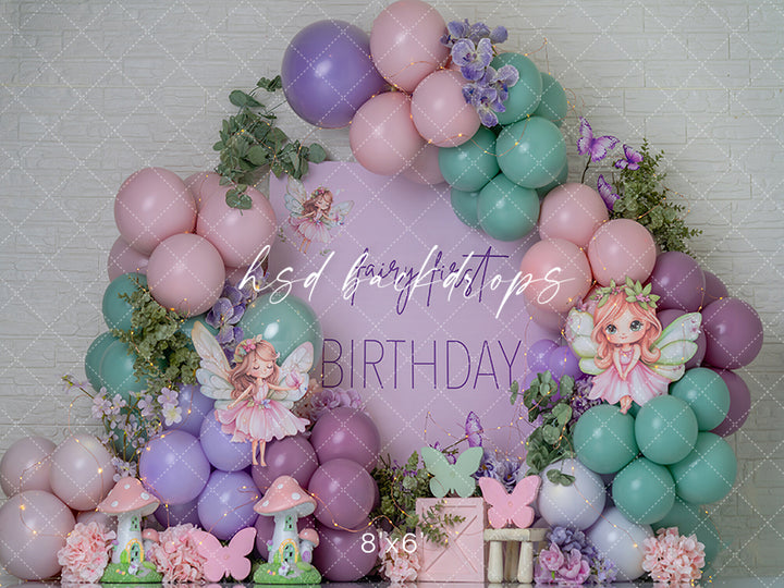 Fairy First Birthday – Pastel Balloon Photography Backdrop
