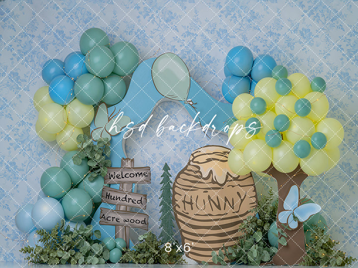 Hunny Pot Celebration – Hundred Acre Cake Smash Backdrop