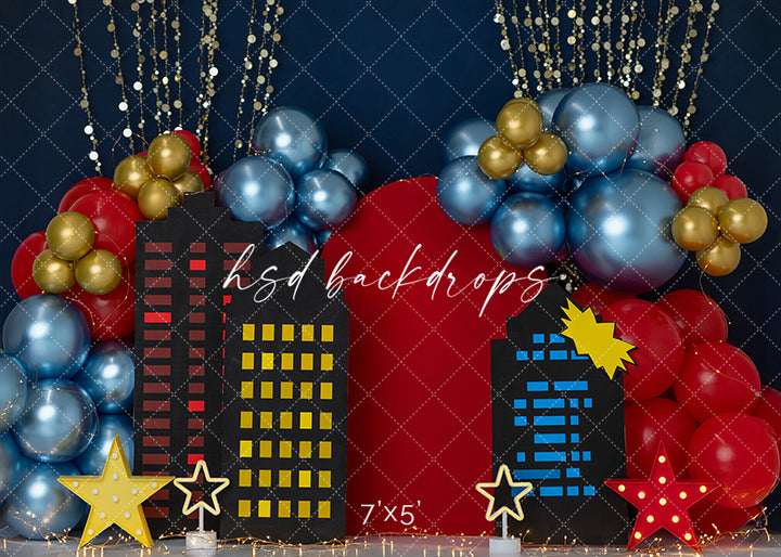 Super City Smash – Superhero Birthday Photography Backdrop