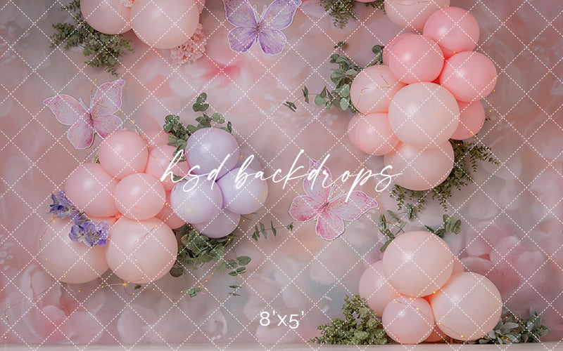 Pastel Butterfly Dreamscape – Balloon Garden Backdrop