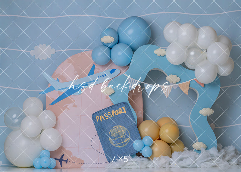 Passport to Fun – Travel-Themed Cake Smash Backdrop