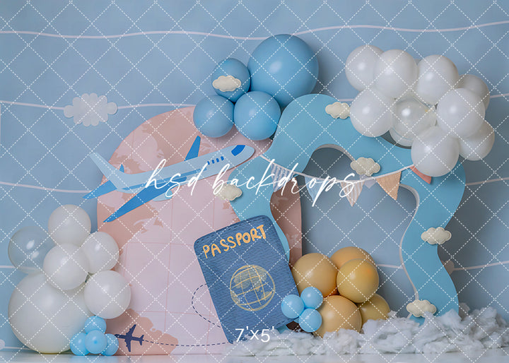 Passport to Fun – Travel-Themed Cake Smash Backdrop