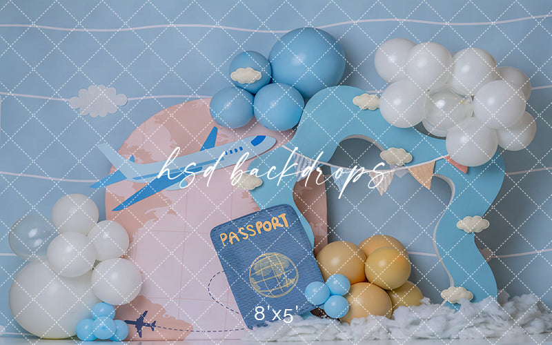 Passport to Fun – Travel-Themed Cake Smash Backdrop