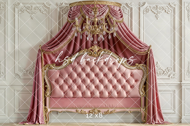 Royal Rose Canopy – Princess Headboard Backdrop