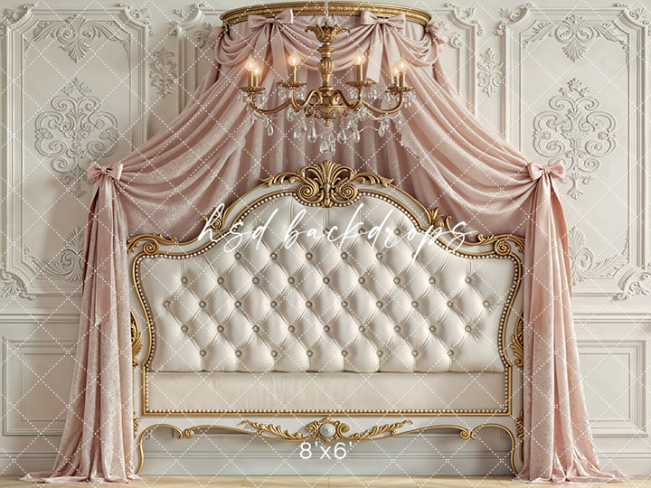 Blush Ivory Canopy – Elegant Princess Headboard Backdrop