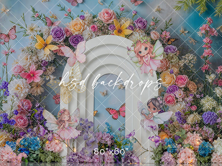 Floral Fairy Meadow - Enchanted Arch Backdrop