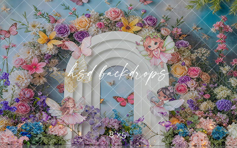 Floral Fairy Meadow - Enchanted Arch Backdrop