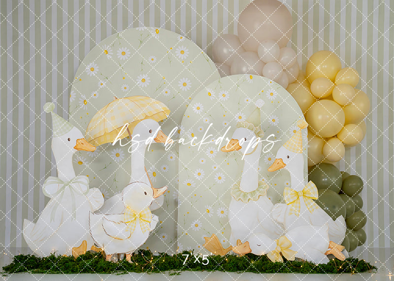 Silly Goose Garden Party – Pastel Birthday Backdrop | HSD Backdrops