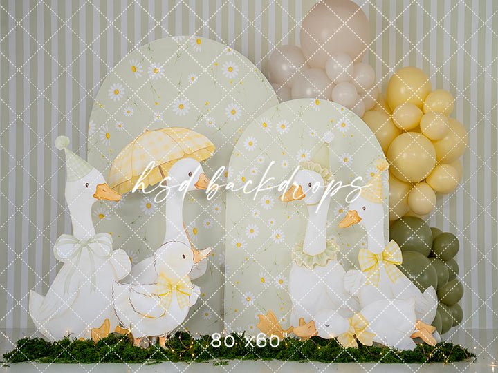 Silly Goose Garden Party – Pastel Birthday Backdrop | HSD Backdrops