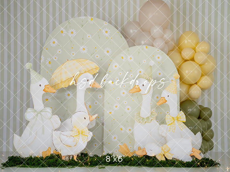 Silly Goose Garden Party – Pastel Birthday Backdrop | HSD Backdrops