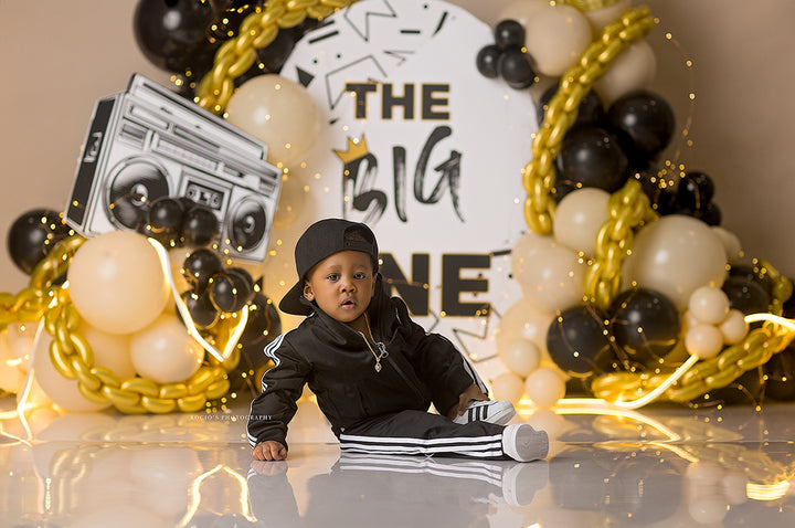 The Big One Boys Cake Smash Photography Backdrop – Hip Hop First Birthday Portrait Scene | HSD Backdrops