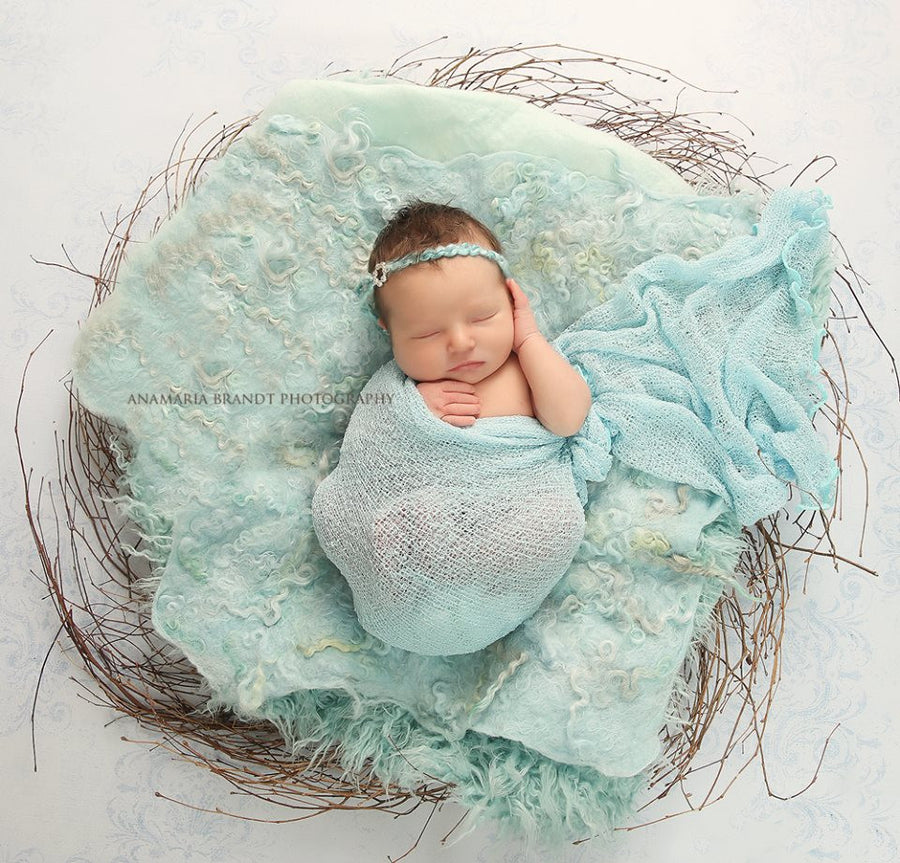 Vintage Damask Baby Blue - HSD Photography Backdrops 