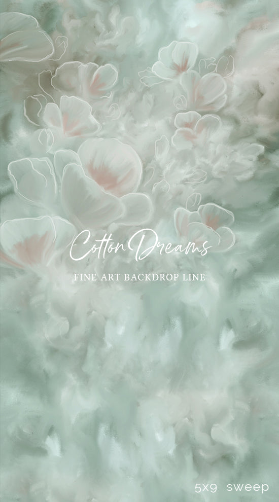 Sweetly Painted Floral Photography Backdrop for Fine Art Portraits