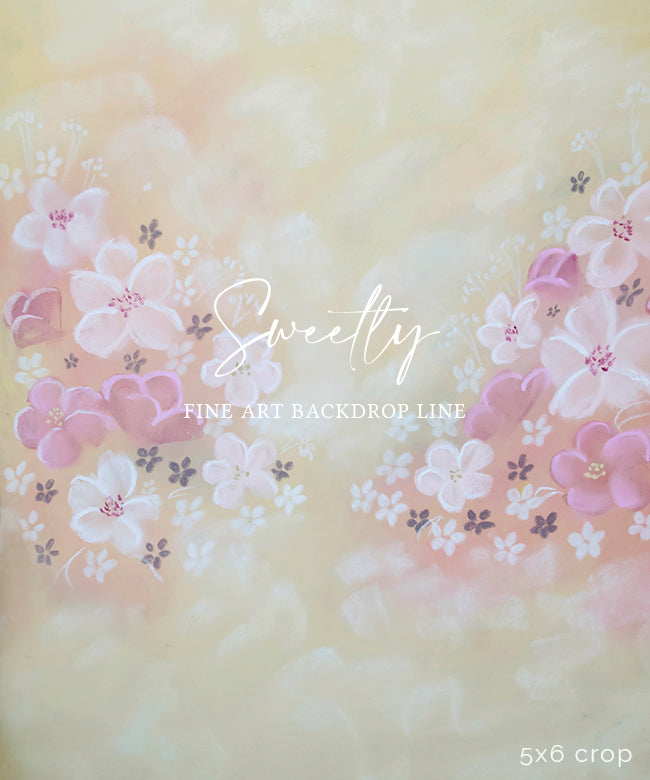 Wispy Pastel Hand Painted Photo Backdrop