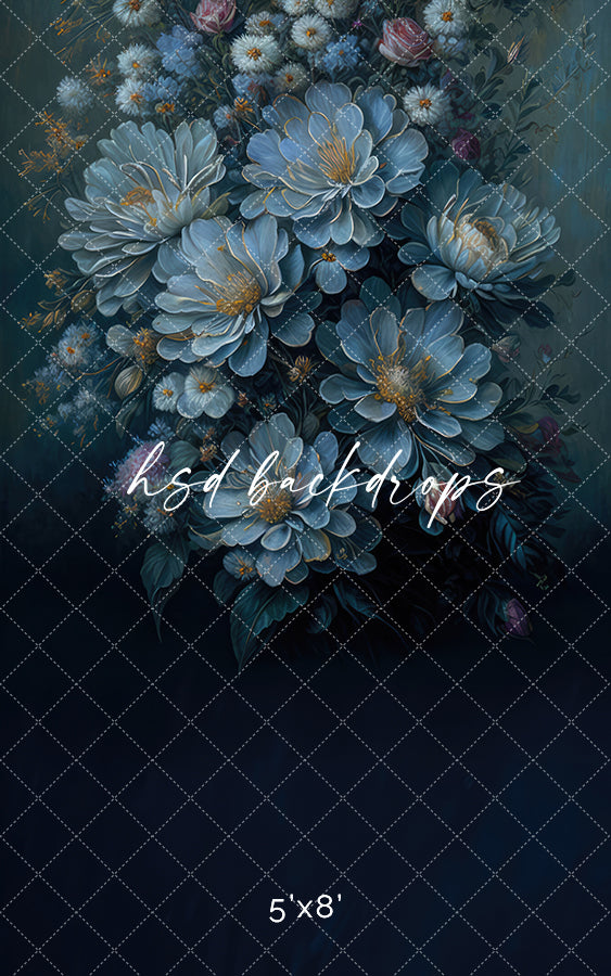 Fleur Bleue - HSD Photography Backdrops 