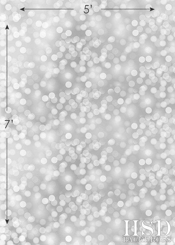 Silver Gray Bokeh - HSD Photography Backdrops 