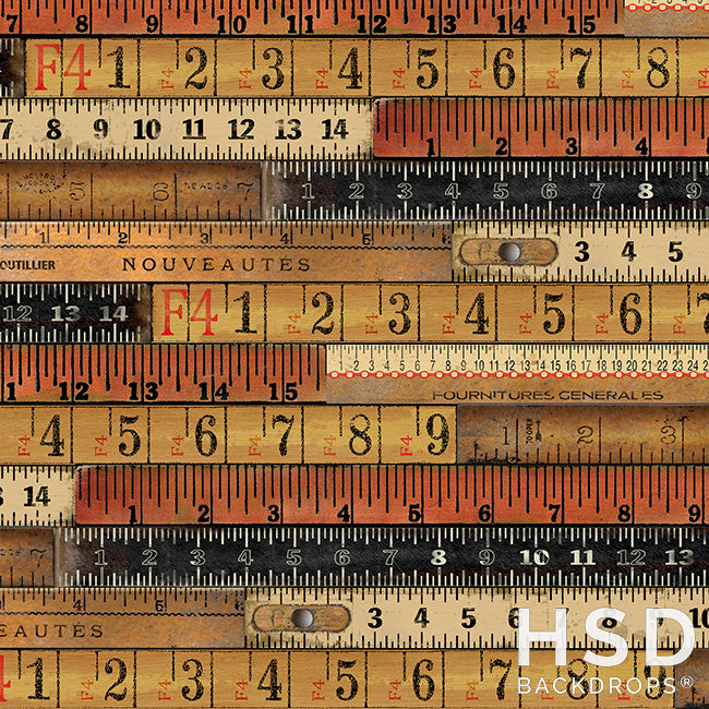 Back to School | Vintage Rulers - HSD Photography Backdrops 
