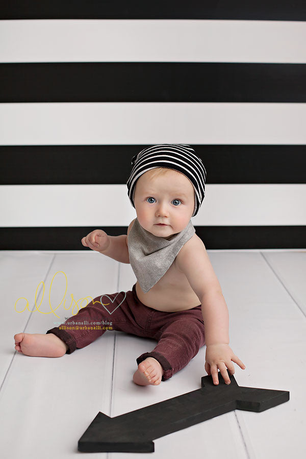 Black & White Stripes - HSD Photography Backdrops 