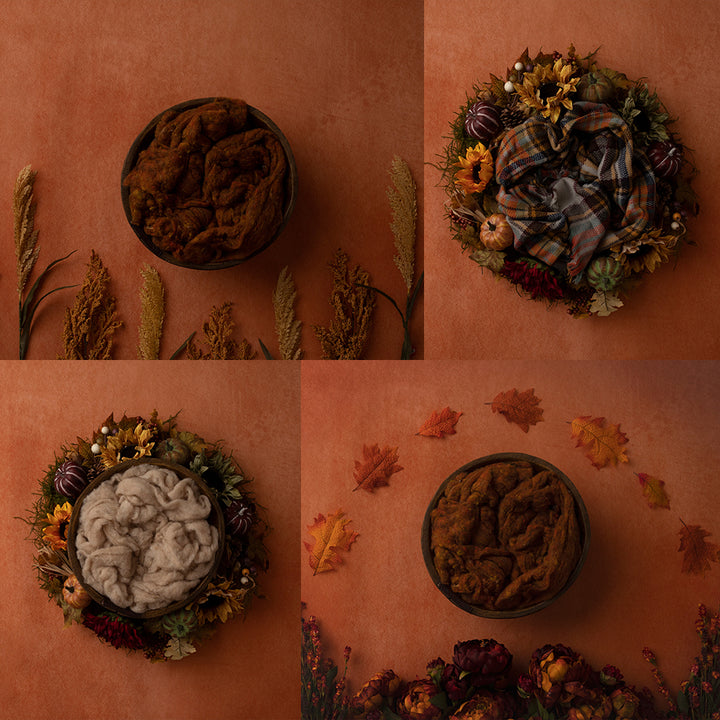 Burnt Orange Autumn Collection | Digital - HSD Photography Backdrops 