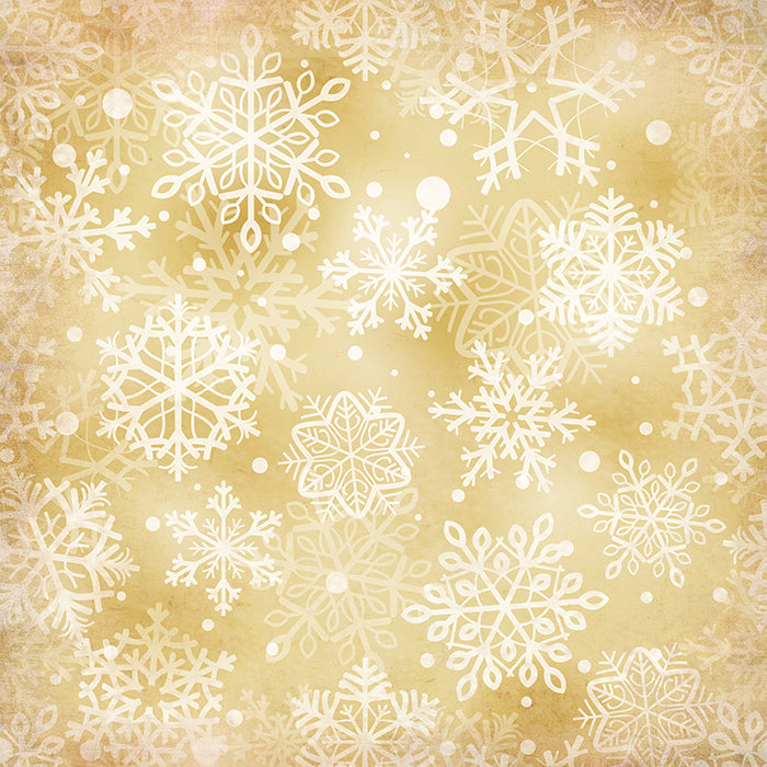Holiday | Gold Snowflakes - HSD Photography Backdrops 