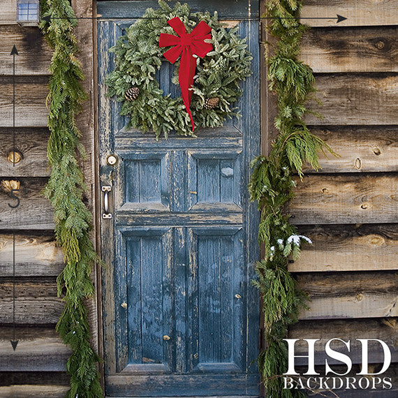 Christmas | Rustic Door - HSD Photography Backdrops 