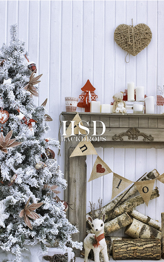 Shabby Chic Christmas - HSD Photography Backdrops 