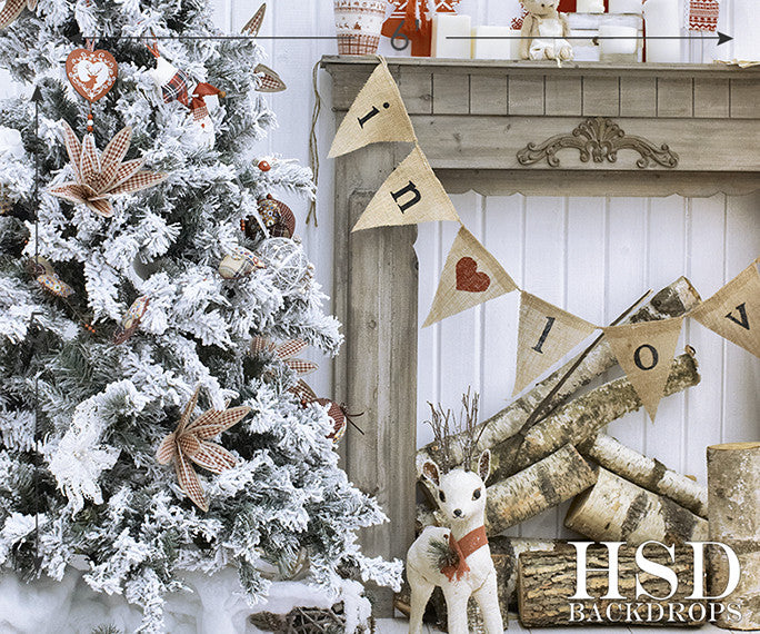 Shabby Chic Christmas - HSD Photography Backdrops 