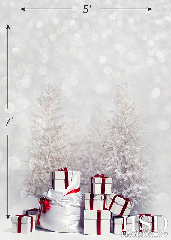 Christmas Photography Backdrop Tree Presents Photo Background