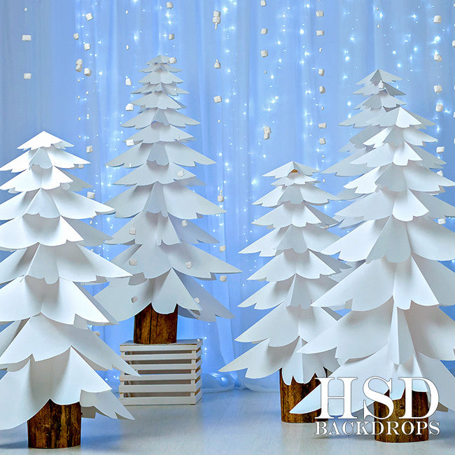 Paper Trees Blue - HSD Photography Backdrops 