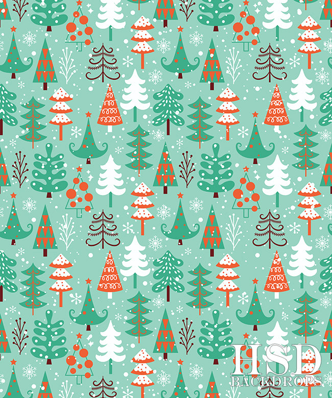 Winter | Christmas Tree Lot - HSD Photography Backdrops 