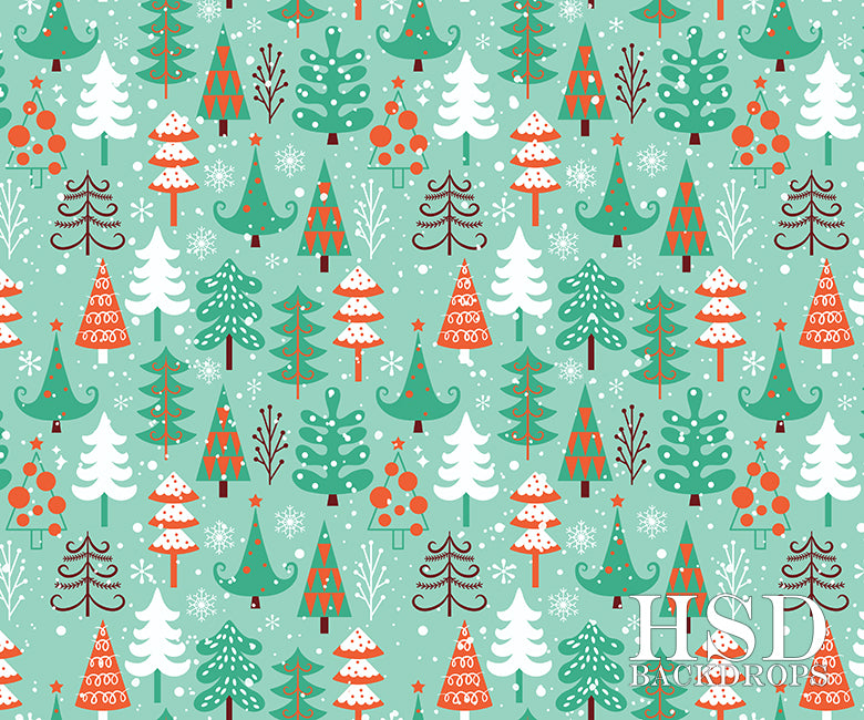 Winter | Christmas Tree Lot - HSD Photography Backdrops 