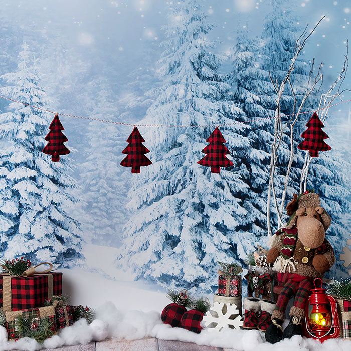 Holiday | Winter Fir Trees Set Up - HSD Photography Backdrops 