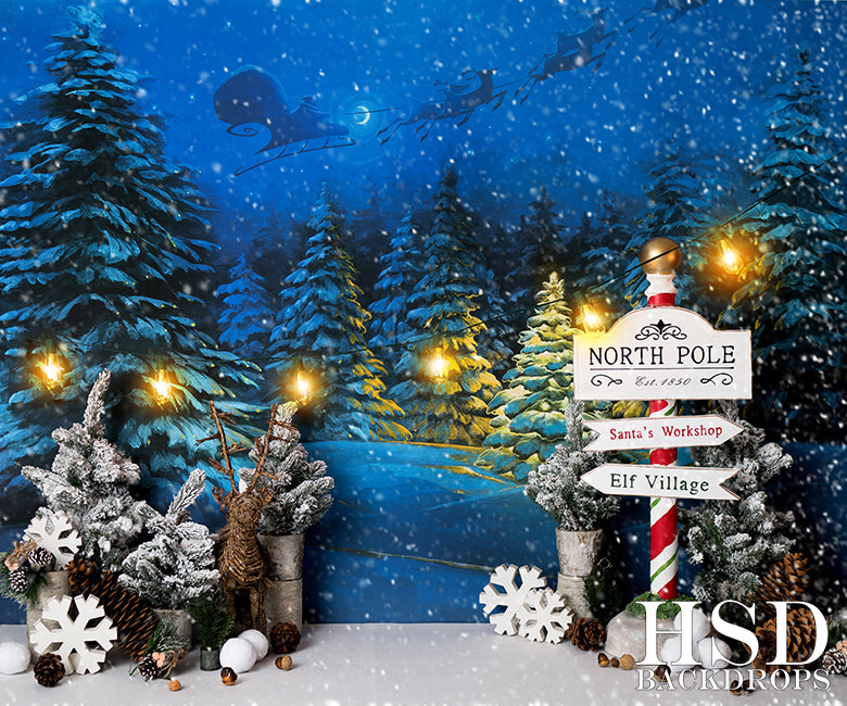 Sleigh Ride Set Up - HSD Photography Backdrops 
