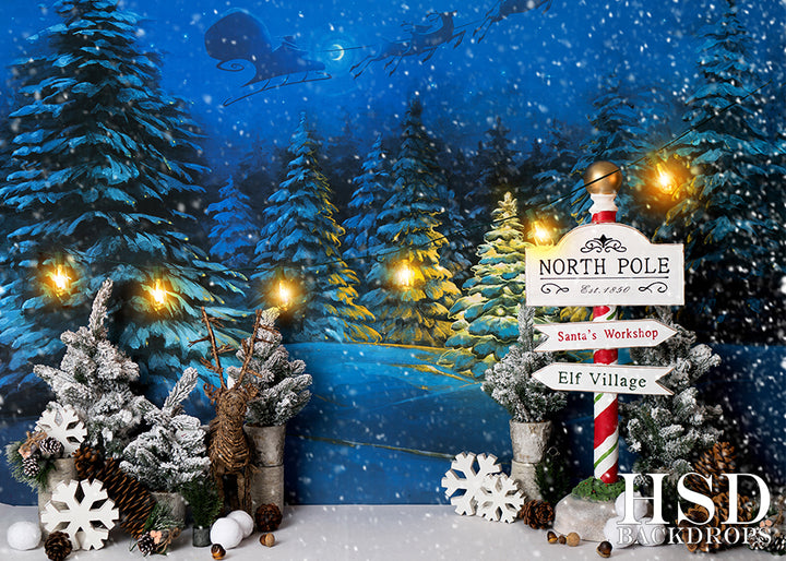 Sleigh Ride Set Up - HSD Photography Backdrops 