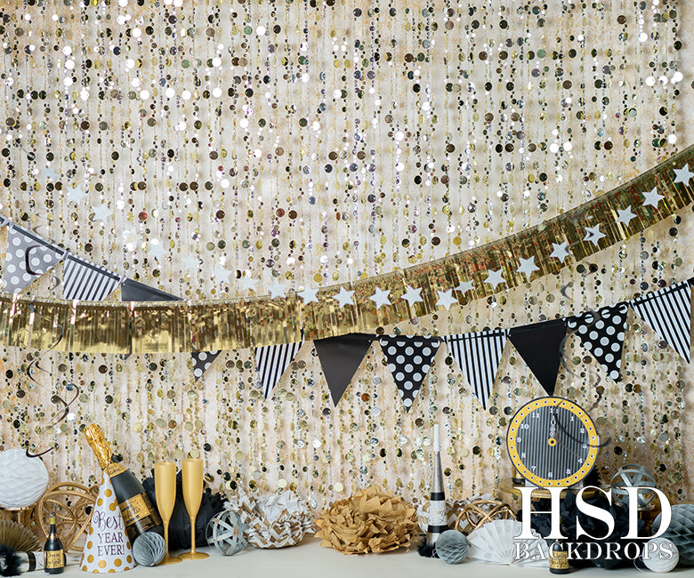 New Years Celebration Set Up - HSD Photography Backdrops 