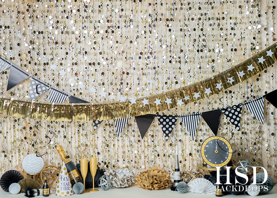 New Years Celebration Set Up - HSD Photography Backdrops 