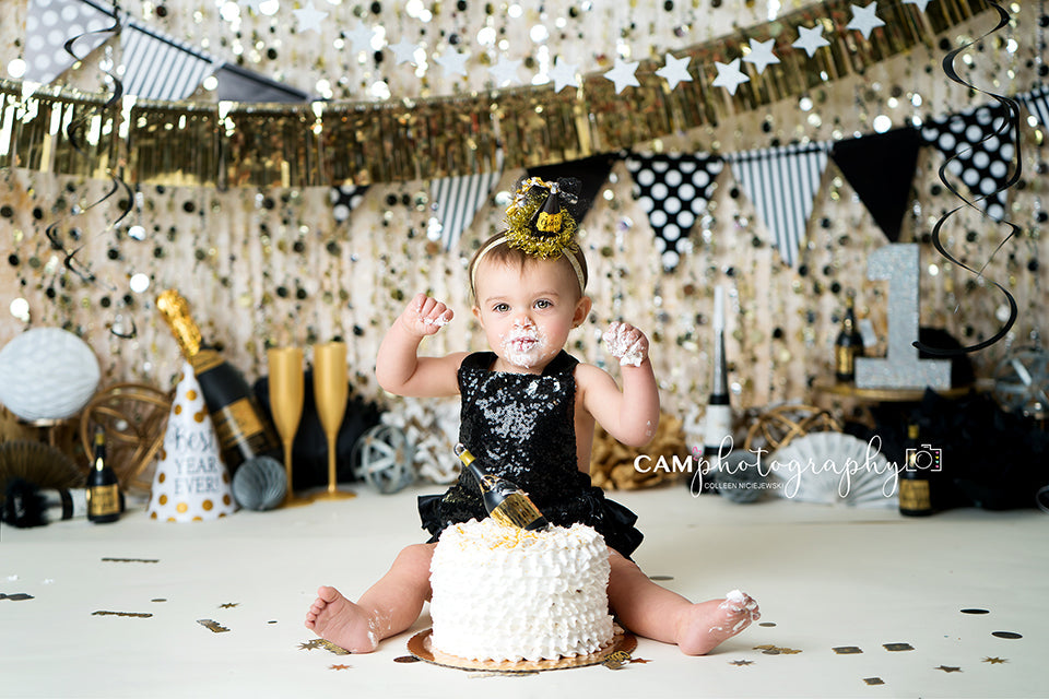NEW YEARS CELEBRATION SET UP (POLY) - HSD Photography Backdrops 