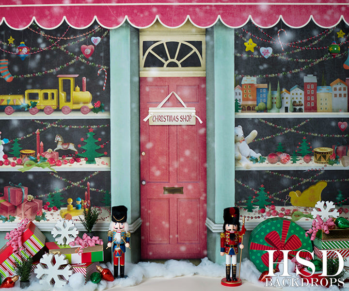 Christmas Shop Set Up - HSD Photography Backdrops 