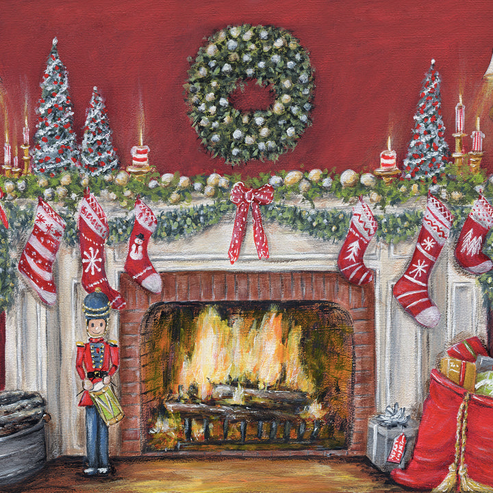 Christmas Fireplace - HSD Photography Backdrops 