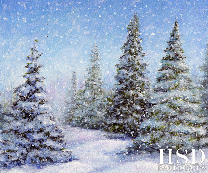 Winter Wonderland Trees - HSD Photography Backdrops 
