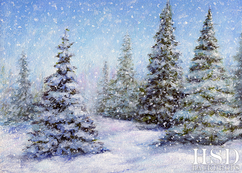 Winter Wonderland Trees - HSD Photography Backdrops 