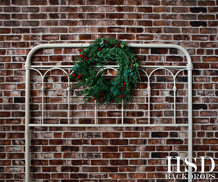 Christmas Wreath Headboard - HSD Photography Backdrops 