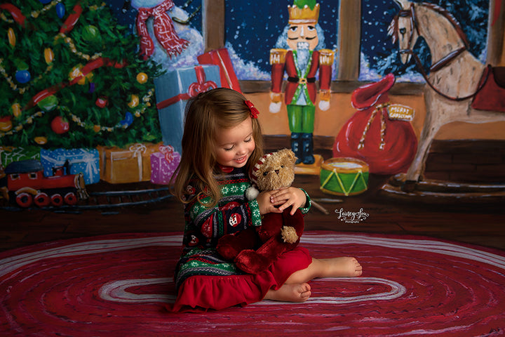 Christmas Window Painted - HSD Photography Backdrops 