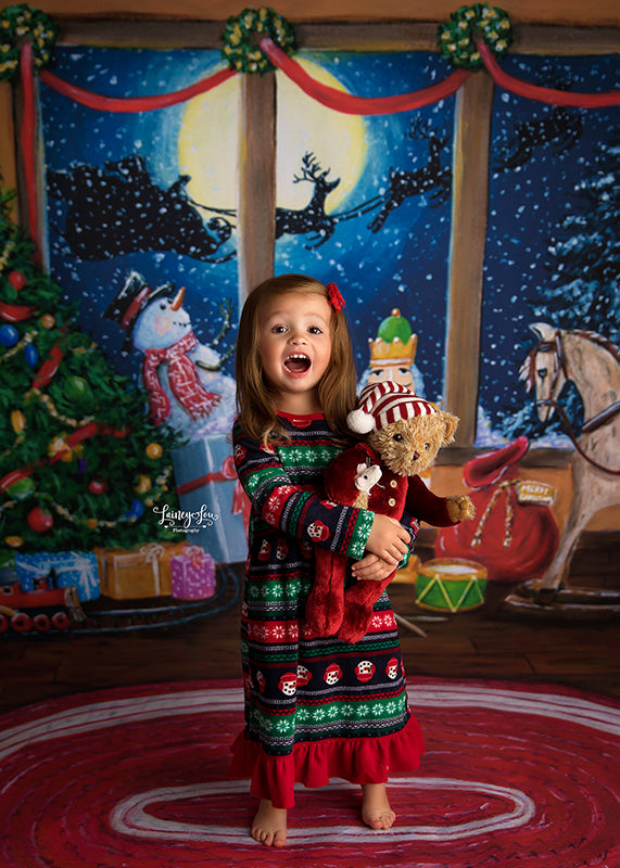 Christmas Window Painted - HSD Photography Backdrops 