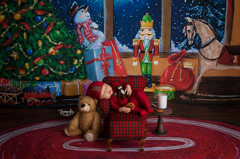 Christmas Window Painted - HSD Photography Backdrops 