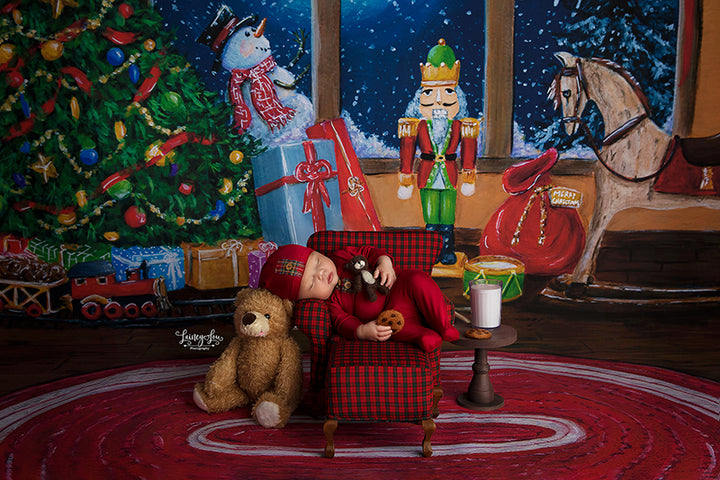 Christmas Window Painted - HSD Photography Backdrops 
