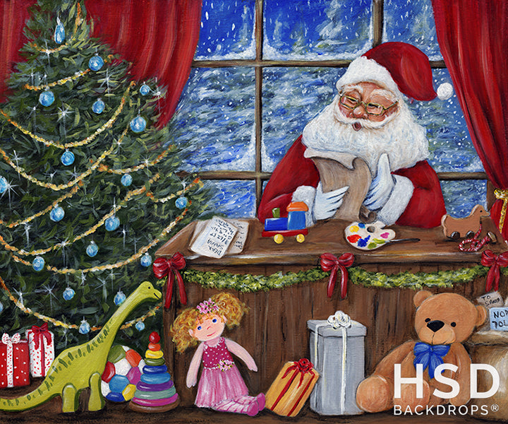 Santa's Workshop Painted - HSD Photography Backdrops 