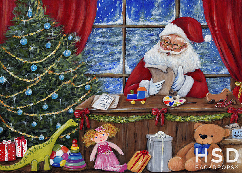 Santa's Workshop Painted - HSD Photography Backdrops 