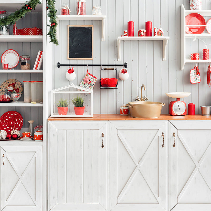 Baking Christmas Cookies in the Kitchen - HSD Photography Backdrops 